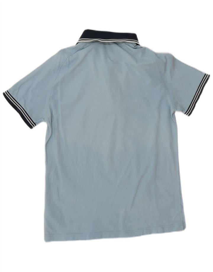 Camisa polo masculina de rugby Fred Perry algodão listrado azul médio
