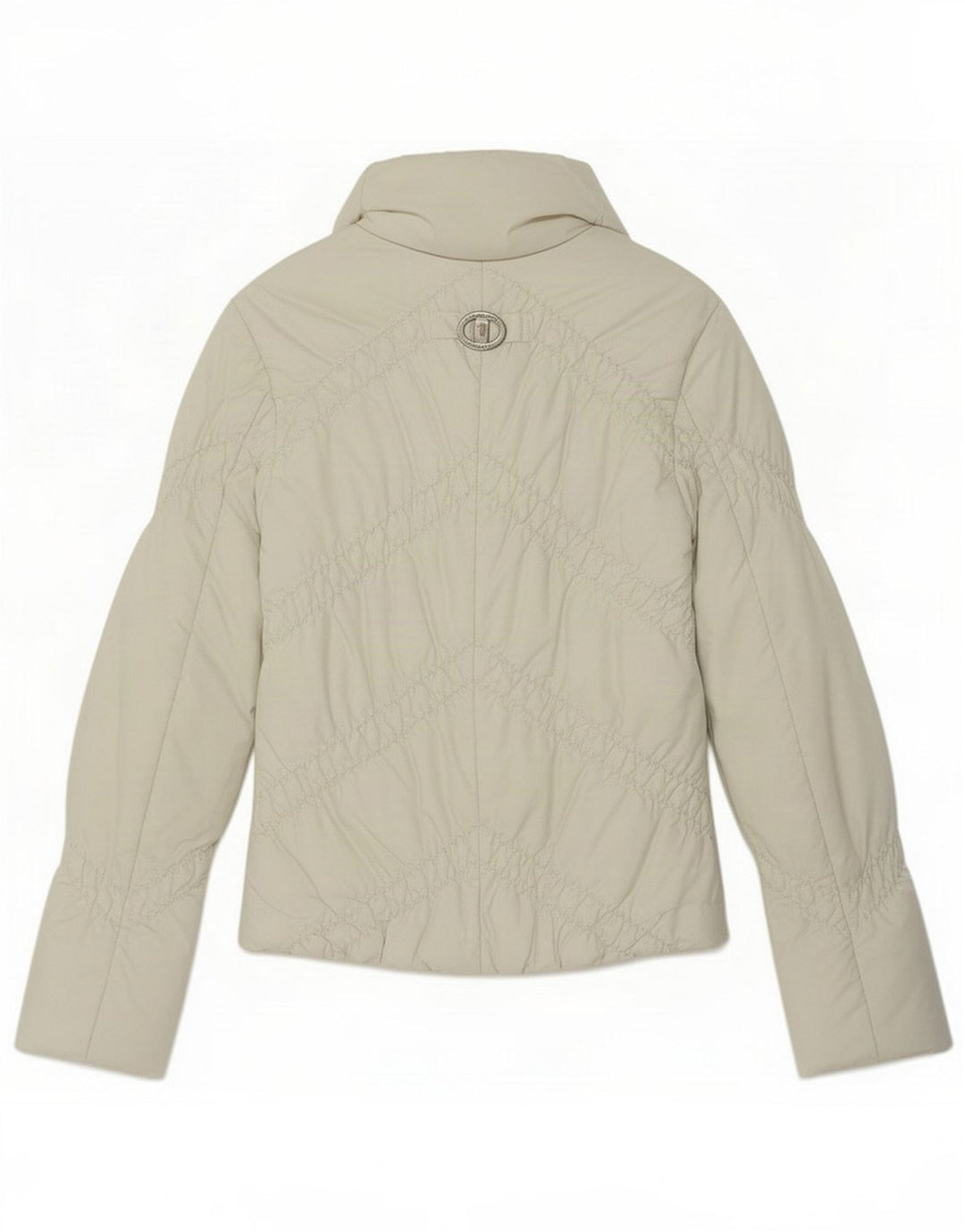 Trussardi Jeans Jaqueta acolchoada feminina IT 40 Poliéster branco pequeno