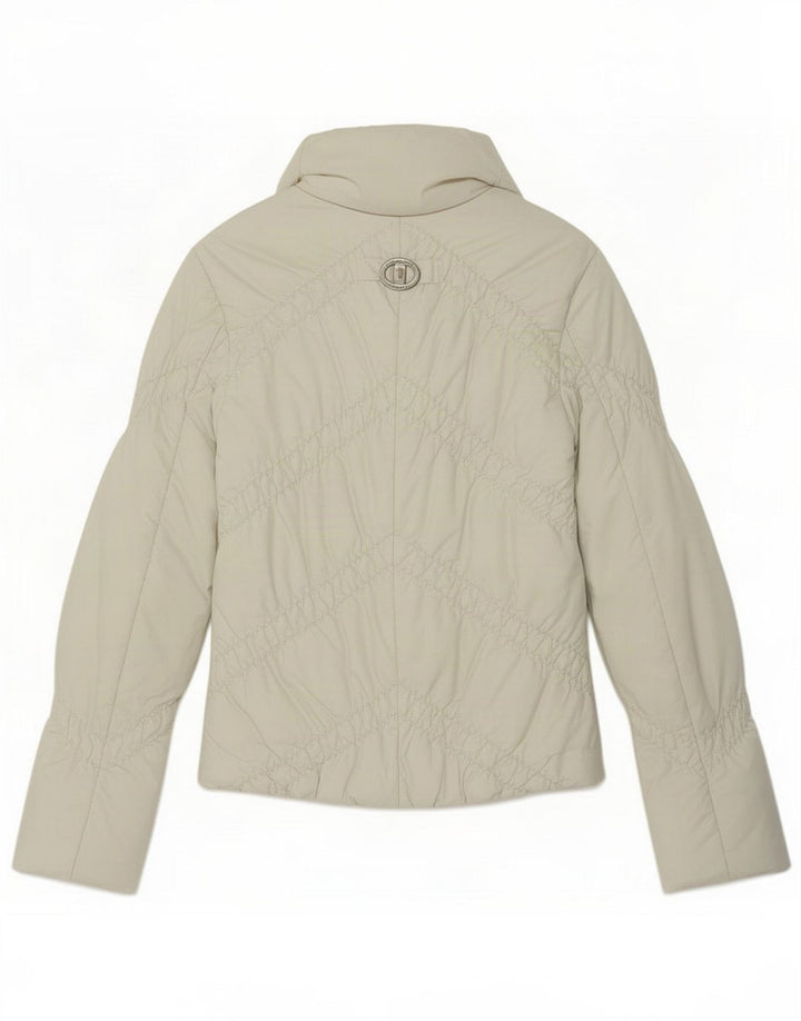 Trussardi Jeans Jaqueta acolchoada feminina IT 40 Poliéster branco pequeno