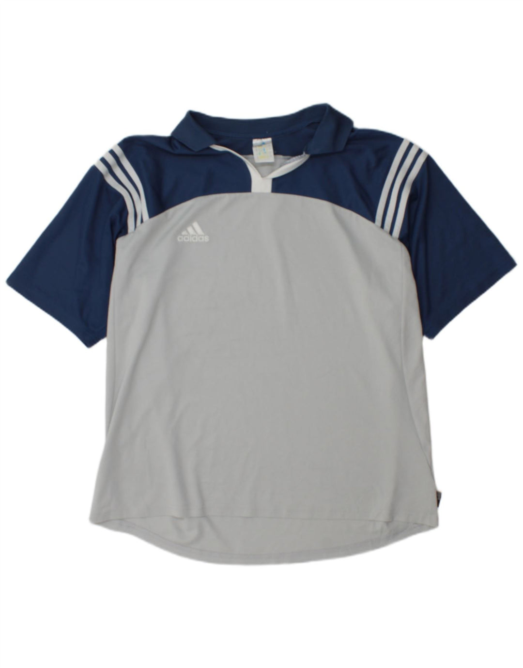 Adidas Mens Climalite Polo Shirt XL Azul Marinho Colorblock Poliéster