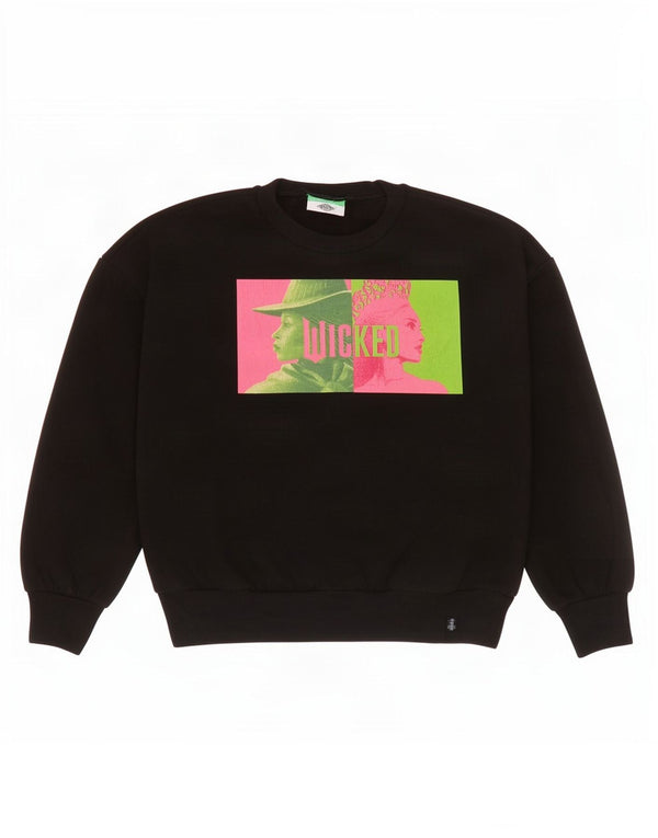 Suéter Benetton Girls Wicked Graphic 10-11 Anos XL Preto Algodão