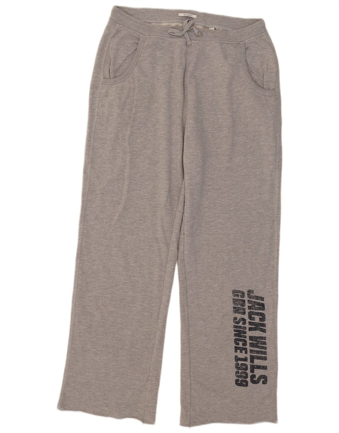 Calça de treino feminina Jack Wills UK 14 cinza médio manchado