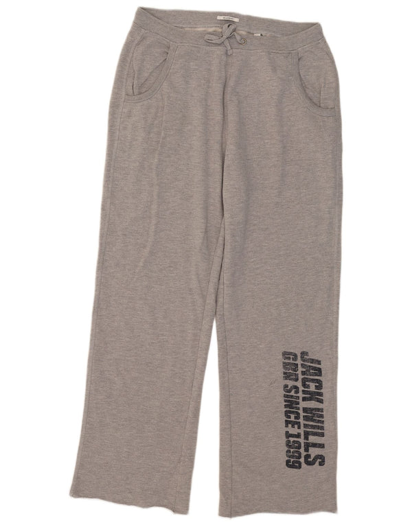 Calça de treino feminina Jack Wills UK 14 cinza médio manchado