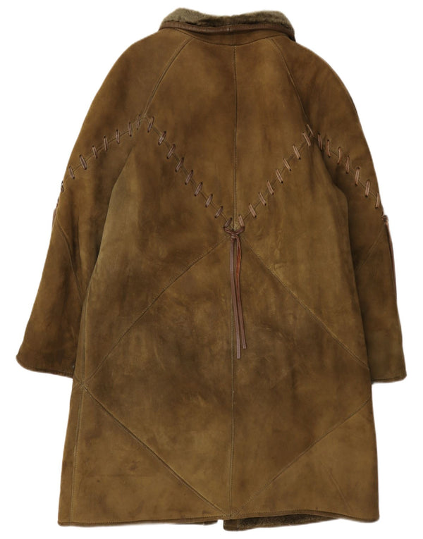 Igi & Womens Shearling Coat IT 42 Médio Caqui