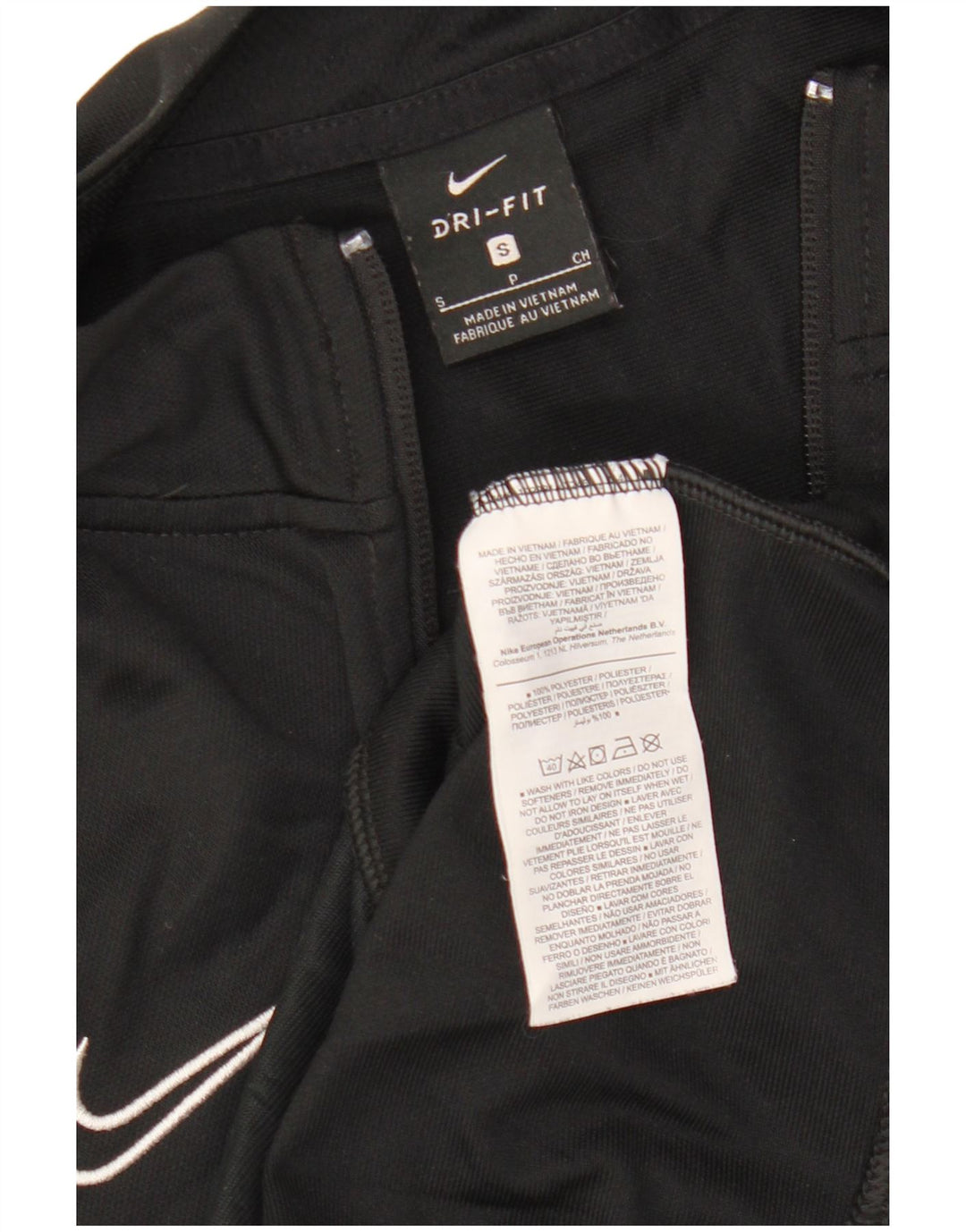 Nike Mens Dri Fit Graphic Tracksuit Top Jaqueta Pequena Poliéster Preto