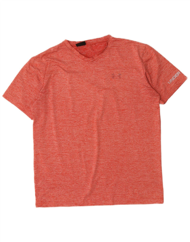 Camiseta masculina Under Armour grande vermelha manchada