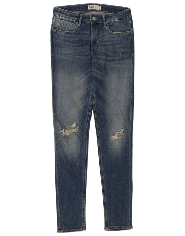 Calça jeans skinny feminina Lee W28 L30 algodão azul