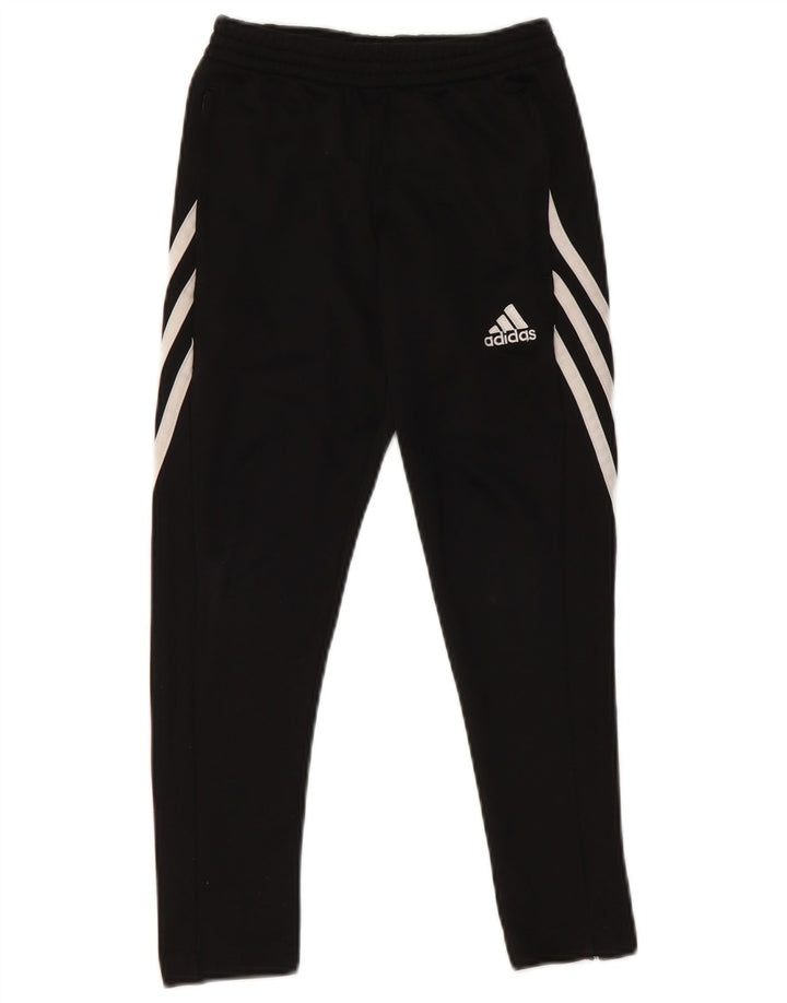 Calças de treino ADIDAS Boys Climalite 7-8 anos pequenas poliéster preto