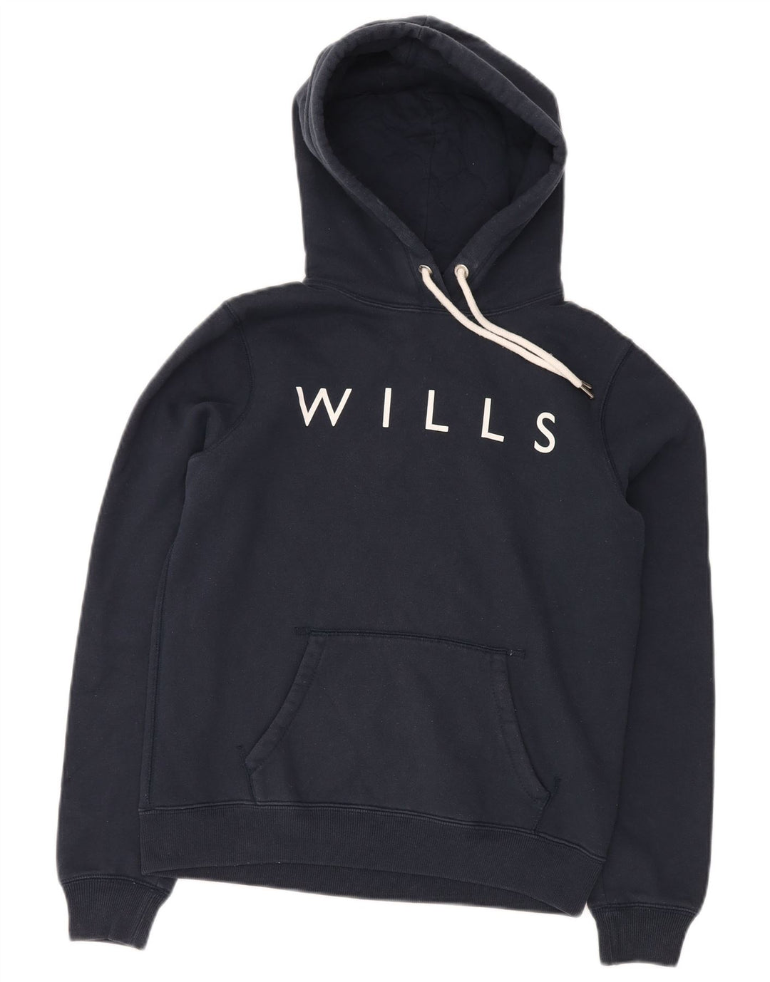 JACK WILLS Suéter feminino com capuz grande e gráfico Reino Unido 10 pequeno azul marinho