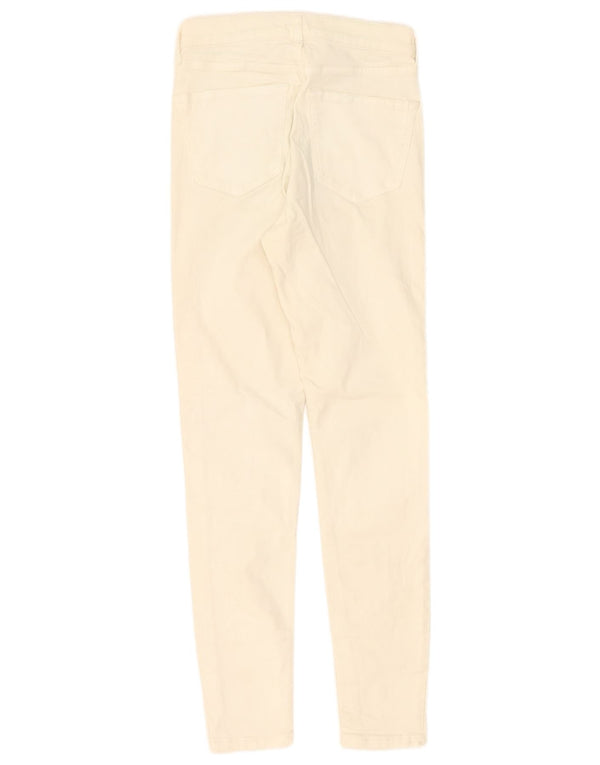 Topshop feminino Jamie Skinny Jeans W28 L30 algodão branco