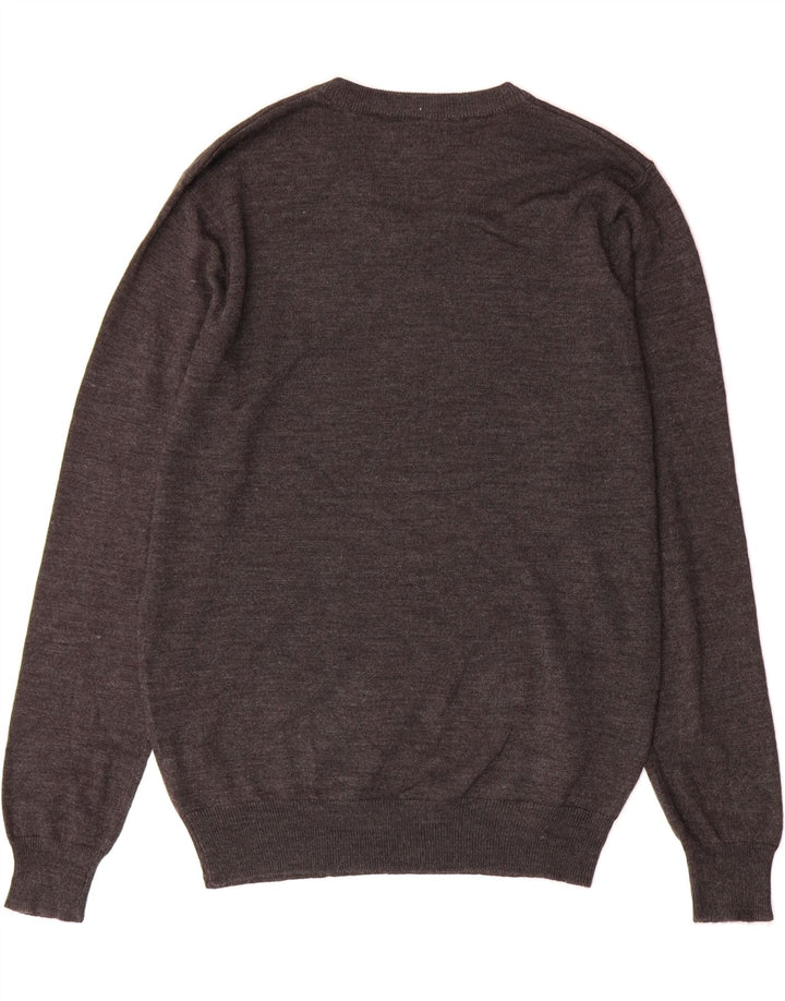 PIERRE CARDIN Mens V-Neck Jumper Sweater Medium Grey Acrylic Vintage Pierre Cardin and Second-Hand Pierre Cardin from Messina Hembry 