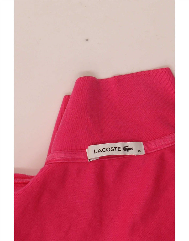 Camisa polo feminina Lacoste tamanho 36 pequeno rosa