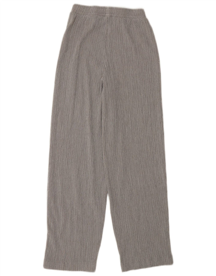 Zara Calça feminina casual folgada pequena W26 L29 poliéster cinza