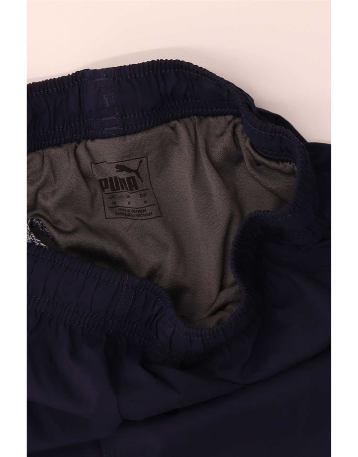 Shorts esportivos masculinos Puma médio azul marinho poliéster