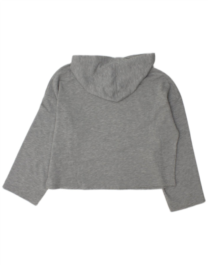 Zara Womens Oversized Hoodie Jumper UK 14 Poliéster Cinza Médio