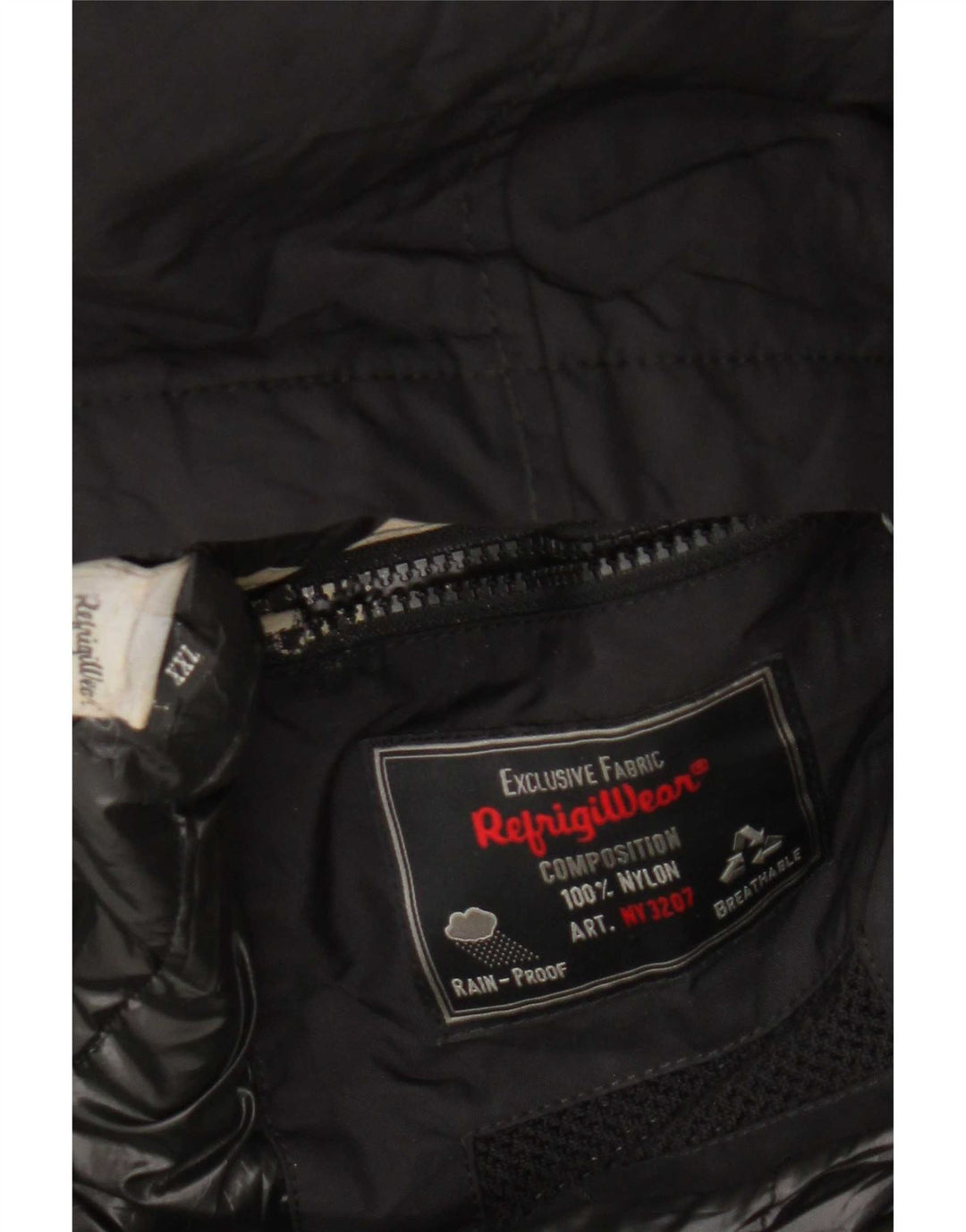 Jaqueta corta-vento masculina Refrigiwear Regular Fit UK 44 2XL preto nylon