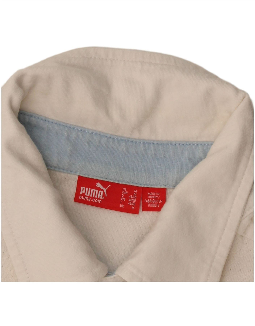 Camisa polo masculina PUMA gráfica média off white