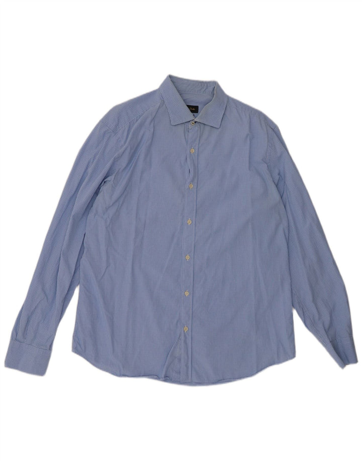 Camisa masculina Slim Fit MASSIMO DUTTI XL azul guingão