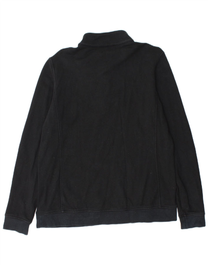 Moletom masculino Vineyard Vines com gola redonda e botão grande de algodão preto