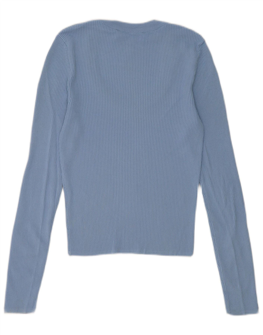 Top feminino de manga comprida Zara manga comprida UK 12 azul médio