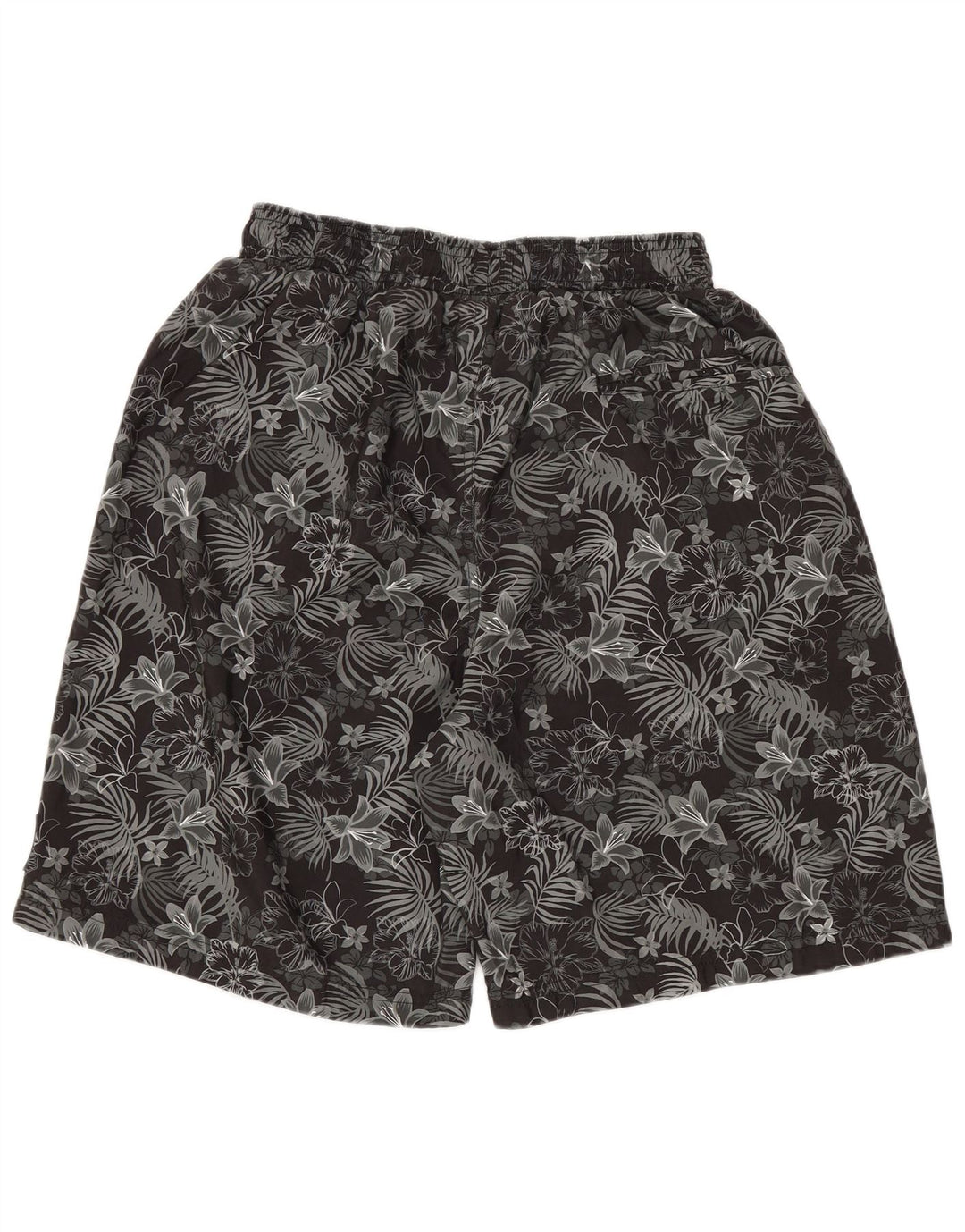 Shorts de natação masculinos Hot Tuna poliéster floral preto médio