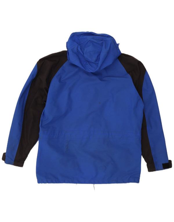 Jaqueta corta-vento masculina Berghaus com capuz UK 42 XL azul colorblock