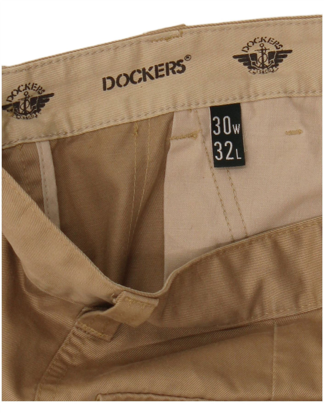 Calça Dockers masculina reta cargo W30 L32 algodão bege
