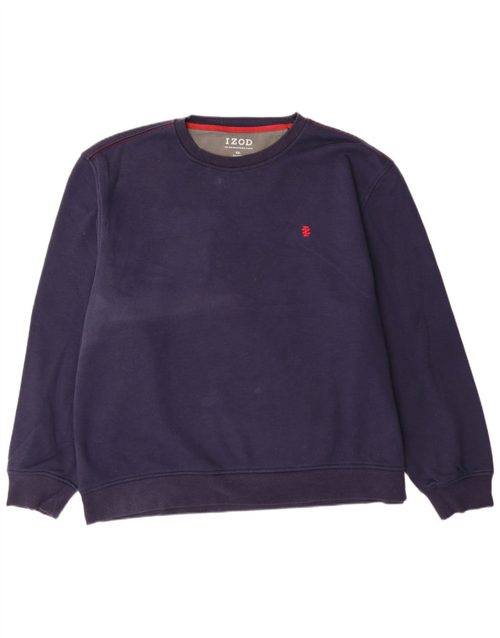 Izod moletom masculino jumper 2XL poliéster azul marinho