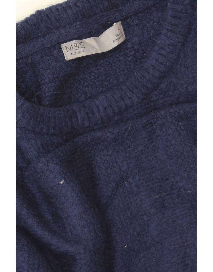 Suéter masculino Marks & Spencer com gola redonda XL azul marinho