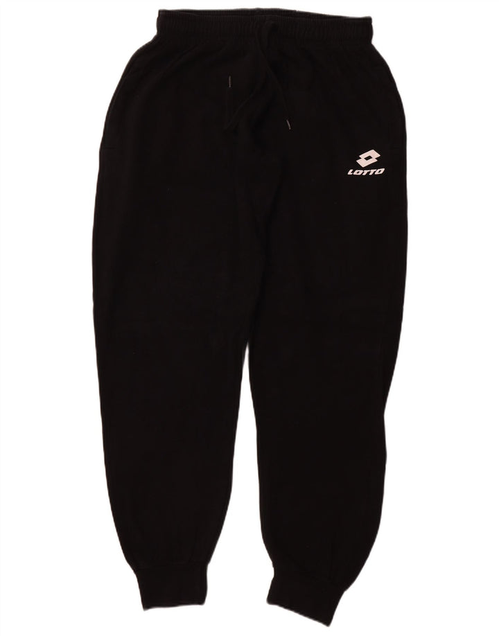 LOTTO Calça de treino masculina Joggers grande algodão preto