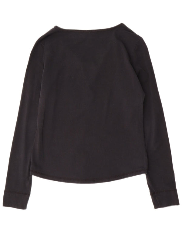 Top cropped feminino Armani Jeans manga comprida Reino Unido 18 grande azul marinho