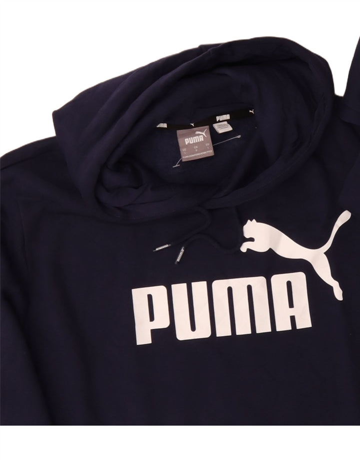 Jumper com capuz gráfico masculino PUMA grande azul marinho