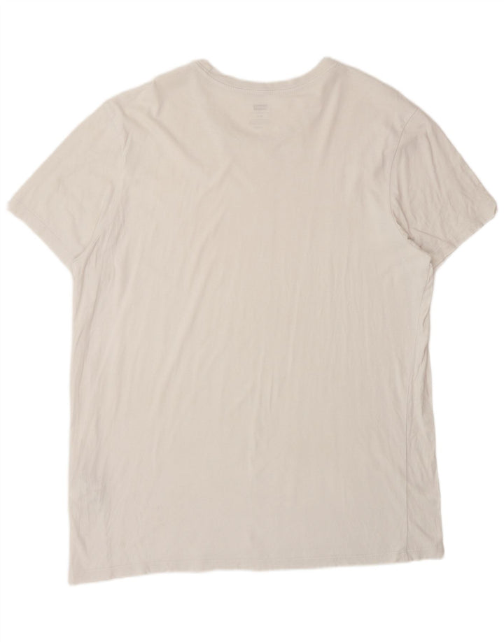 Camiseta masculina LEVI'S Slim Fit Top XL de algodão branco