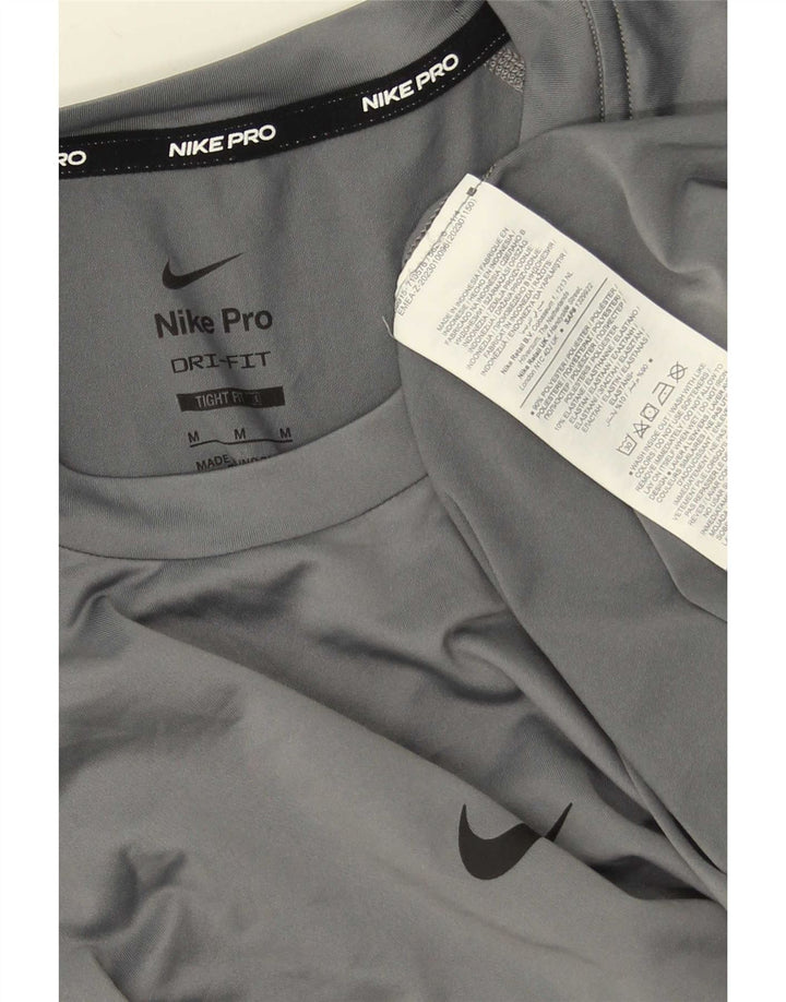 Camiseta masculina Nike Tight Fit Top cinza médio poliéster