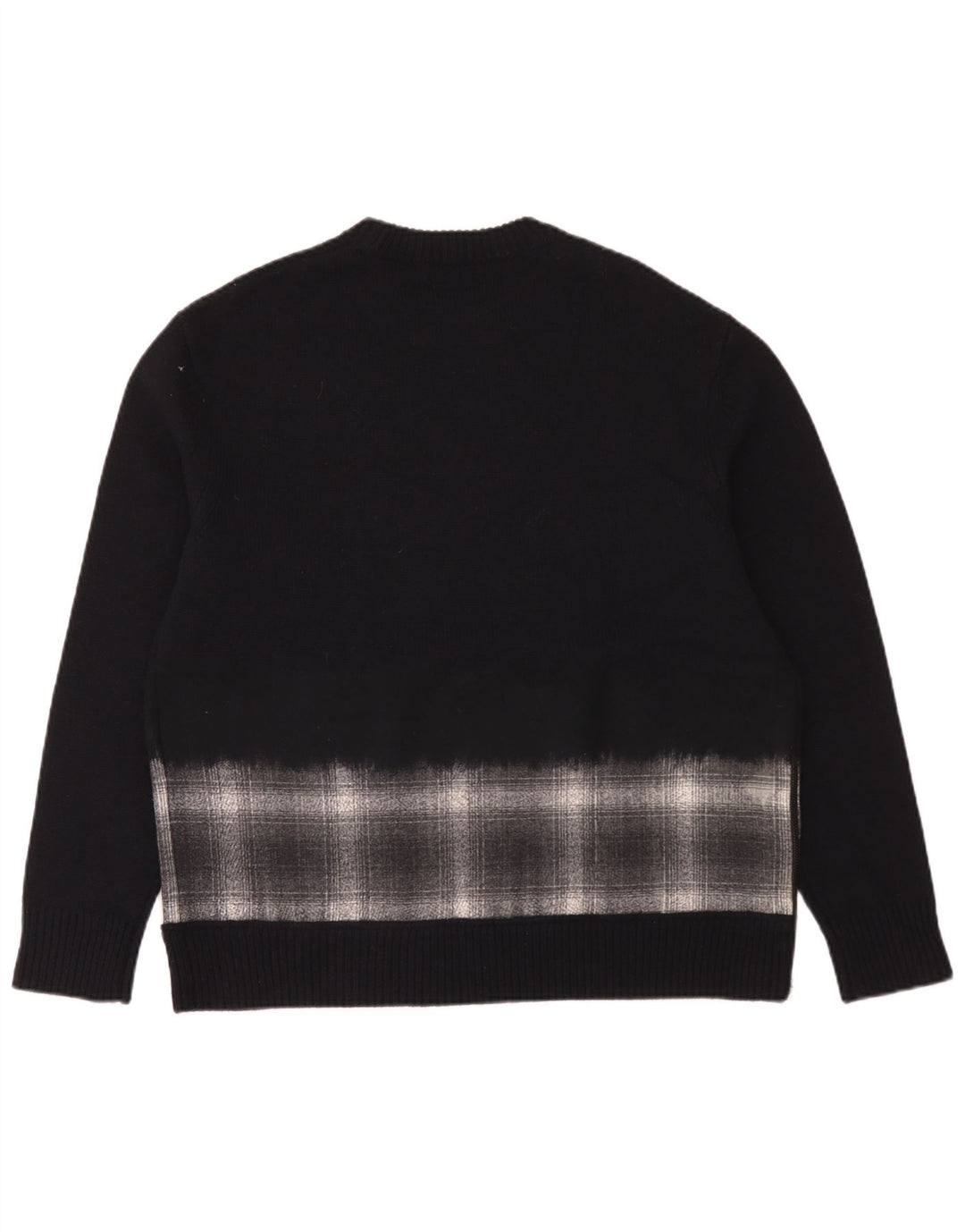 Suéter masculino All Saints com gola redonda grande e xadrez médio azul marinho