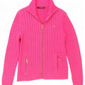 Suéter cardigã feminino Ralph Lauren Reino Unido 8 pequeno rosa
