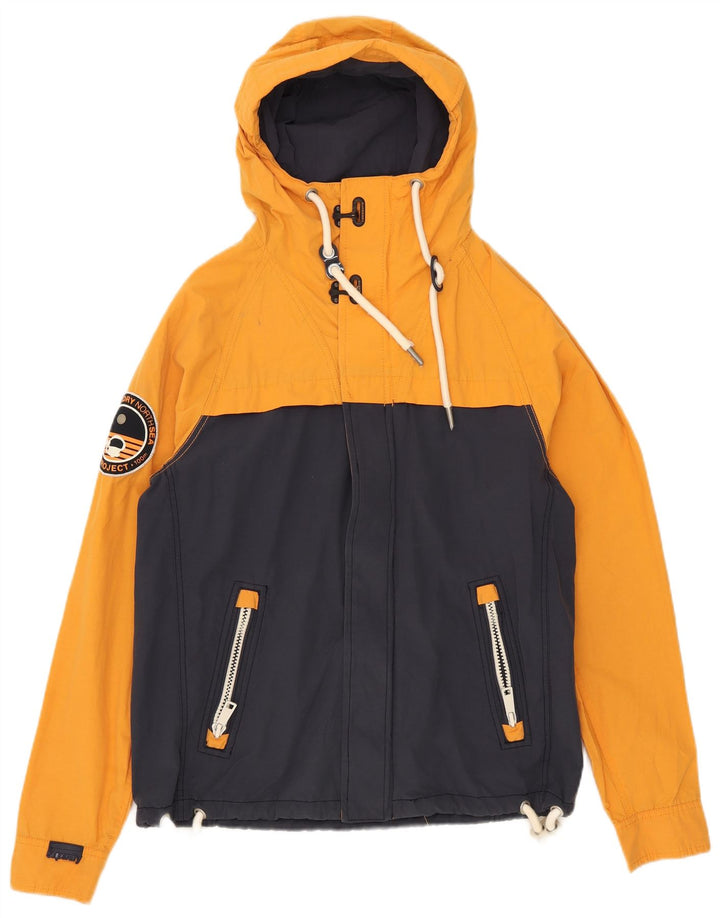Jaqueta corta-vento masculina Superdry com capuz UK 38 médio azul marinho colorblock