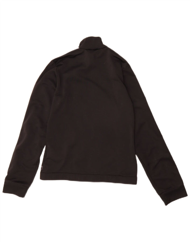 ADIDAS Womens Tracksuit Top Jacket UK 8 Pequeno Poliéster Preto