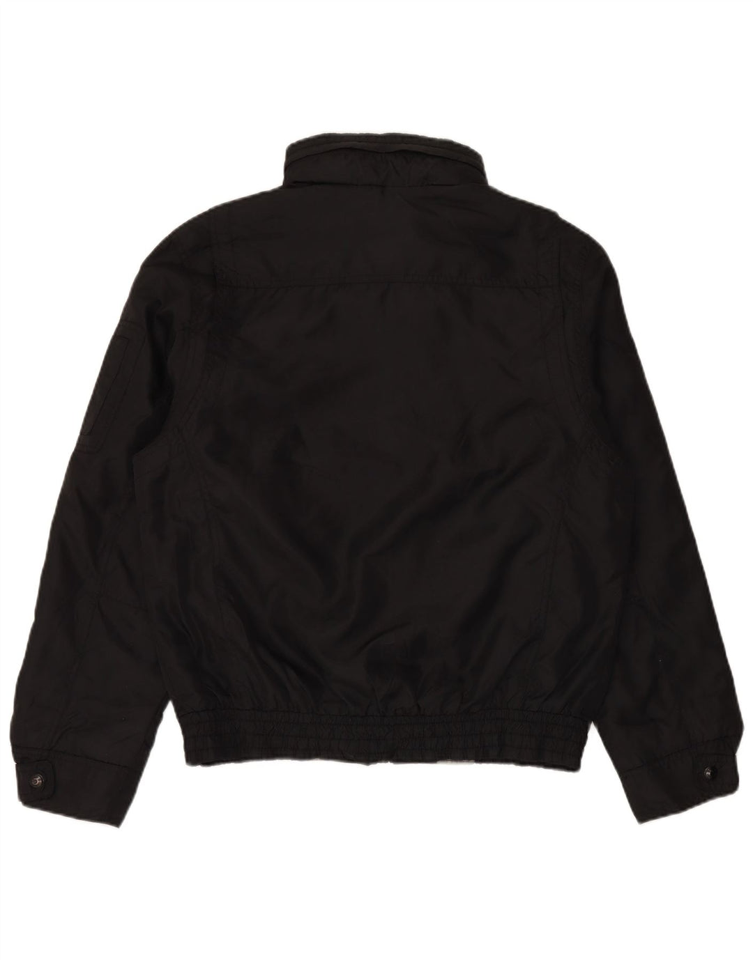 Jaqueta bomber masculina com capuz ZARA UK 40 grande nylon preto