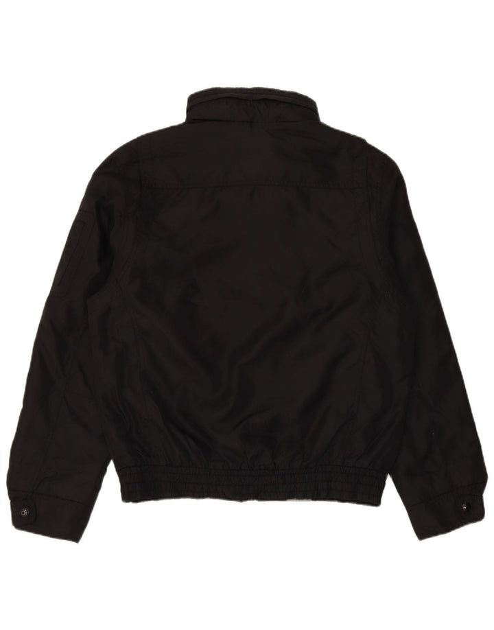 Jaqueta bomber masculina com capuz ZARA UK 40 grande nylon preto