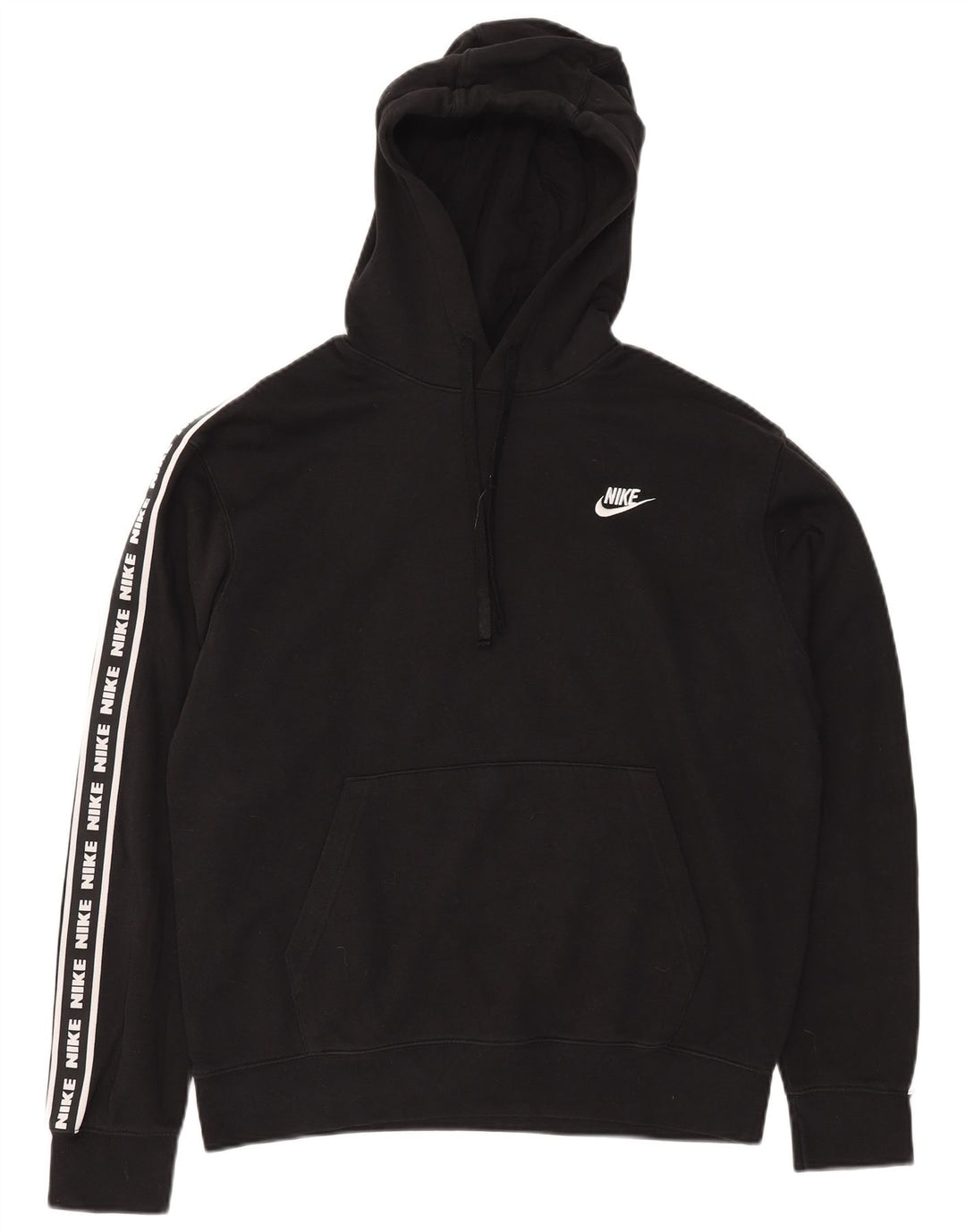 Nike masculino gráfico moletom com capuz médio algodão preto