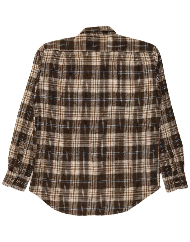 Camiseta masculina Nazca XL marrom xadrez acrílica