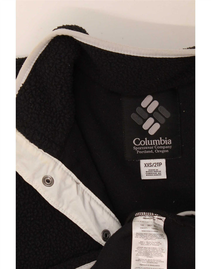 Suéter de lã masculino Columbia com gola com botão 2XS poliéster preto
