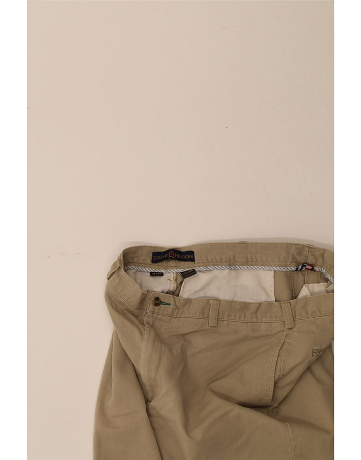 TOMMY HILFIGER Mens Straight Chino Trousers W38 L30 Brown Vintage Tommy Hilfiger and Second-Hand Tommy Hilfiger from Messina Hembry 