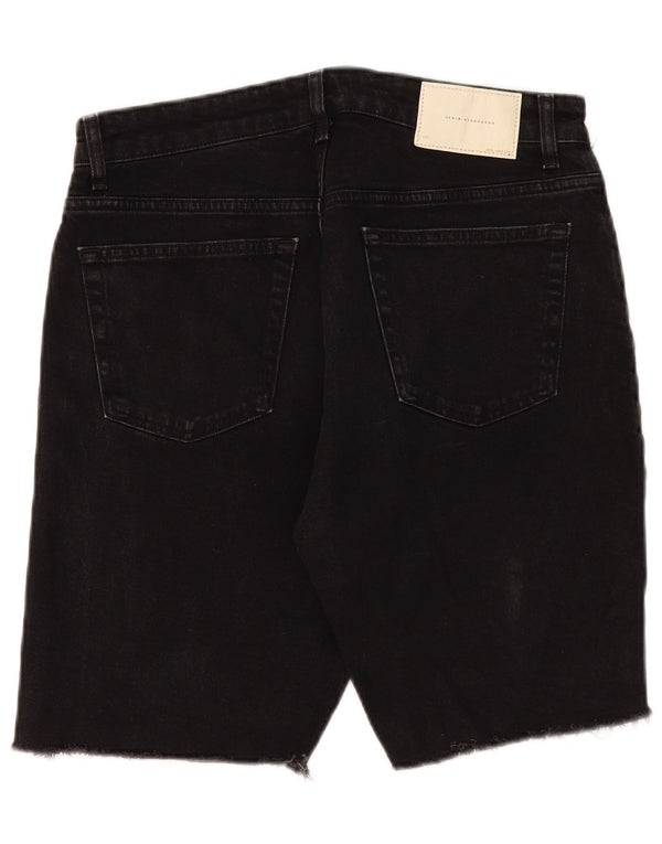 Shorts jeans masculino Zara EU 42 grande W32 preto