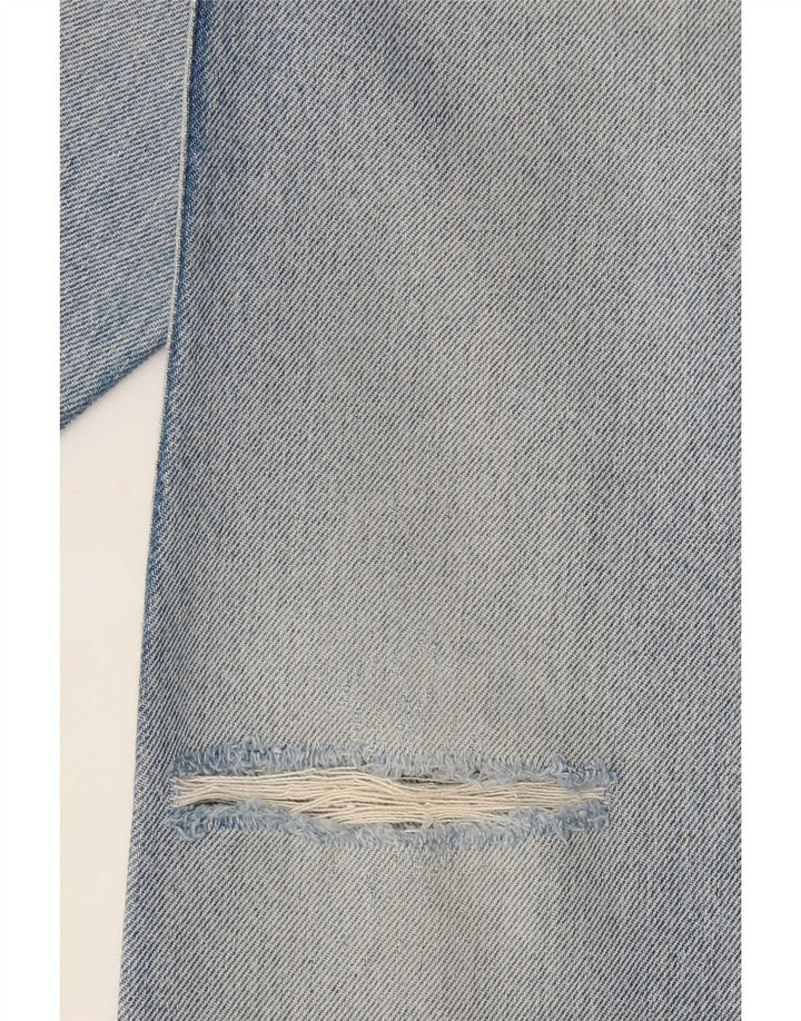 Calça jeans reta masculina Roy Rogers desgastada W34 L33 azul