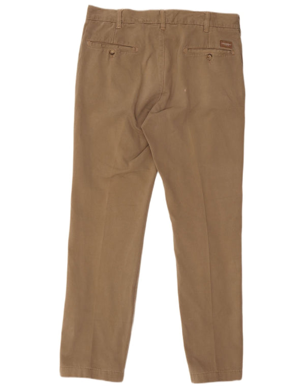 Calça Chino Carrera Masculina Slim W34 L29 Algodão Marrom