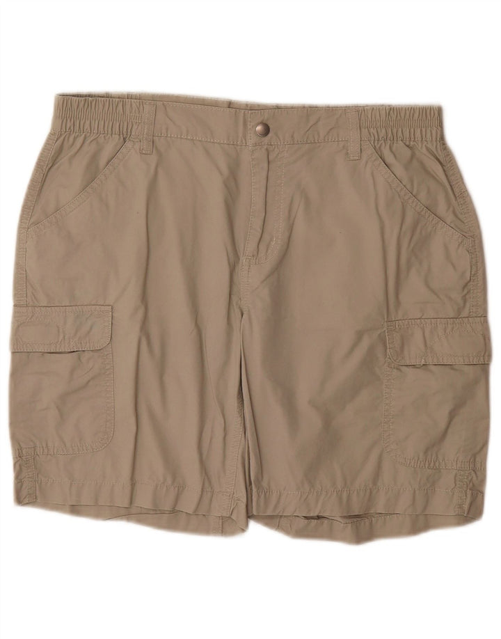 COLUMBIA Shorts cargo feminino médio W30 algodão bege