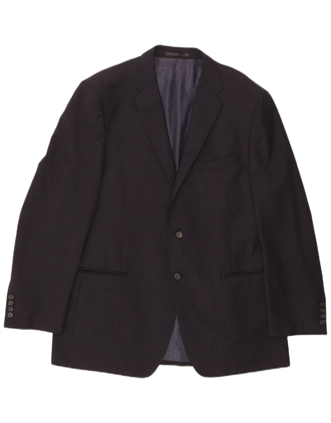 Jaqueta blazer masculina Marks & Spencer Autograph 2 botões Reino Unido 44 XL azul marinho
