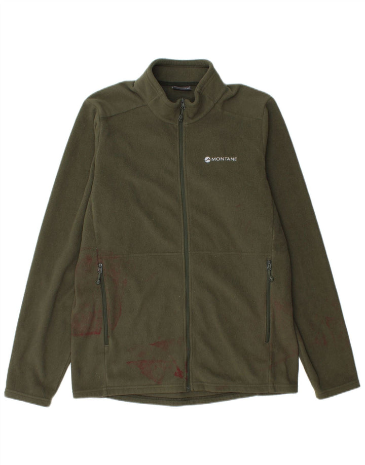 Jaqueta masculina de lã Montane UK 36 poliéster cáqui pequeno
